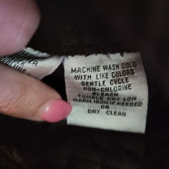 Talbots Black Stretch Snap Button Quilted Barn Jacket Size Medium - Picture 8 of 9